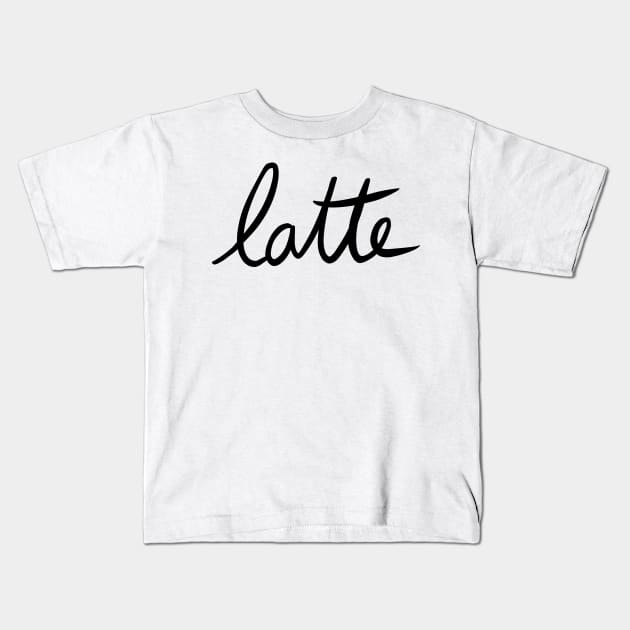 Latte / Cute Coffee Dates Kids T-Shirt by nathalieaynie